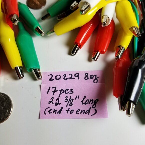 MCIGICM 17 Pcs Test Lead with 1.8 inch Alligator Clips, 24AGW, 22 3/8 inch - Picture 4 of 4